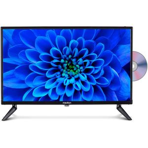 MEDION 59,9 cm (24 inch) Full HD TV (ingebouwde dvd-speler, ideaal voor camping, camper, vrachtwagen, tuin, 12V auto-adapter, Triple Tuner, HDMI, USB), MD 824001