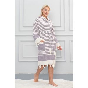 Lubna Home Badjas XL -Zachte Katoen -Strant Badjas XL -LILA