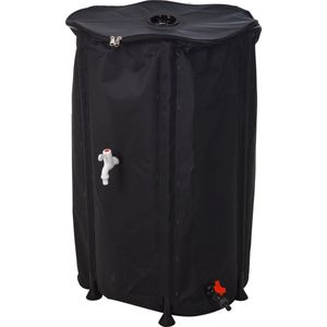 Niceey Regenton - Buitenkraan - 250 Liter - Opvouwbaar- 60X90cm - Zwart