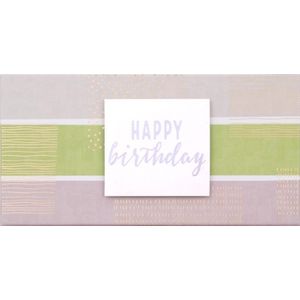 ArteBene - Happy Birthday geschenkdoosje met kaart voor tekst