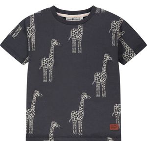 Stains and Stories boys t-shirt short sleeve Jongens T-shirt - dark grey - Maat 140