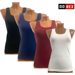 4 Pack Top kwaliteit dames hemd - 100% katoen - Mandy - Maat L