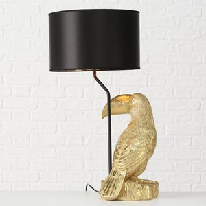 Tafellamp - Tucan - Goud - incl kap - 70cm - Ø 35cm