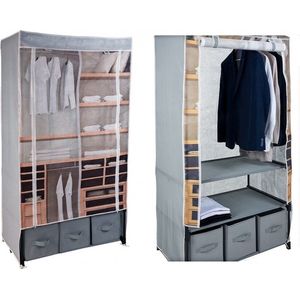 Kledingkast 160 x88x 50 - Garderobe - van stof