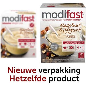 Modifast Intensive Pudding yoghurt/hazelnoot LCD 8X52G
