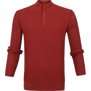 Suitable George Pullover Half Zip Roest - Maat M - Heren - Schipperstrui