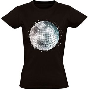 Discobal Dames T-shirt - feest - party - dansen - muziek - rave - disco - retro - verjaardag