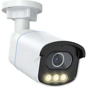 Beveiligingscamera - Buiten Camera met Nachtzicht - Camerabewaking - 5MP 3K - PoE - IP Camera - AI Personen - Voertuigen Detectie - Ingebouwde Microfoon - 4500K Warm Licht - Waterdicht IP66 - 330x330x83mm