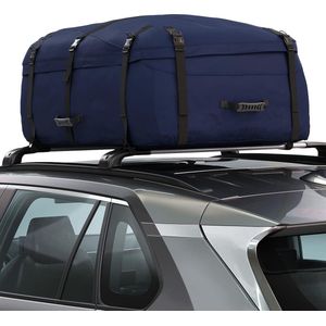 JGS® - Flexibele Dakkoffer 330 Liter, Opvouwbare en Weerbestendige Bagagetas met Vaste Bodem, Marineblauw-