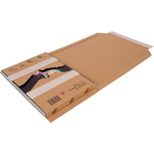 Wikkelverpakking CleverPack A4 +zelfkl strip - bruin - 10 stuks