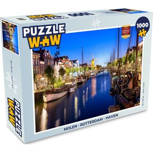 Puzzel Molen - Rotterdam - Haven - Legpuzzel - Puzzel 1000 stukjes volwassenen