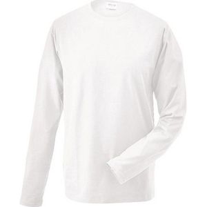 James and Nicholson - Unisex Lange Mouwen Elastisch T-Shirt (Wit)