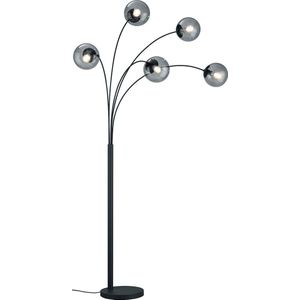 LED Vloerlamp - Torna Balina - E14 Fitting - Rond - Mat Antraciet - Aluminium