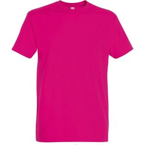SOLS Heren Keizerlijke Zwaargewicht T-Shirt met korte mouwen (Fuchsia)