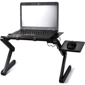 ValueStar - Verstelbare Laptoptafel - Laptoptafel - Laptopstandaard Voor In Bed - Verstelbaar Laptopbureau - Laptoptafel Met Variabele Hoogte - Veelzijdigheid - Draagbaar - Overal Te Gebruiken - Zwart