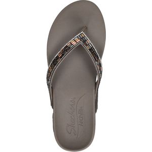 Skechers Arch Fit Meditation Teenslippers - taupe - Maat 43