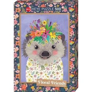 Funny Hedgehog Floral Friends Puzzle (500 stukjes)