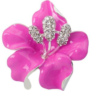 Fako Bijoux® - Broche - Orchidee - 47x50mm - Roze