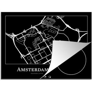Inductie beschermer - Inductie Mat - Kookplaat beschermer - Stadskaart - Plattegrond - Amsterdam-Zuidoost - Kaart - Inductie beschermer - Inductie Mat - Kookplaat Beschermer - 59x51 cm - Afdekplaat inductie - Inductiebeschermer