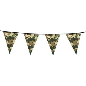 vlaggenlijn - camouflage - leger - 6 meter - groen