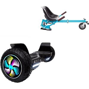 E-Mobility Rentals Hoverboard Met Schokdemper Hoverkart Blauw - SUV Zwart - Standard Afstand - 8.5'' Wielen - Oxboard - 15kmh - Bluetooth Speakers - LED Verlichting - UL2272 Gecertificeerd - Anti lek banden - Cadeau voor Kinderen, Tieners en Volwasse