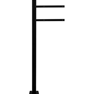 Brievenbus standaard - Brievenbus op paal - Brievenbus op standaard - Brievenbus op voet - Brievenbus - Metaal - Zwart - 120 x 40.5 x 5 cm