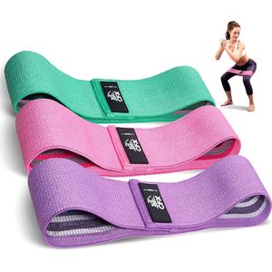 CFX Resistance Hip Bands - Fitness Bands / Yoga Belts Set - 3 Strengths - Trainingsbanden / Yoga Belts ALS Biedt weerstand en ondersteuning voor beentraining, krachttraining en pull-ups