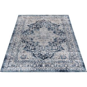 SEHRAZAT Vloerkleed, Antik tapijt, Antares Oosters Tapijt Grijs Blauw, 160X230