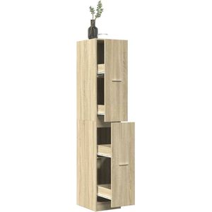 vidaXL Apothekerskast - 30x41x174,5 cm - Sonoma eiken Apothekerskast - Apothekerskasten - Apothekerskast Keuken - Apotheekkast