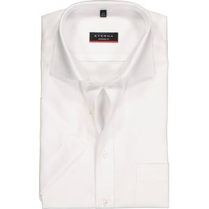 ETERNA modern fit overhemd - korte mouw - poplin heren overhemd - wit - Strijkvrij - Boordmaat: 40