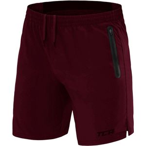 Elite Tech Lichtgewicht Short met Ritszakken voor Heren - Maroon (Rood)