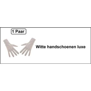 Witte handschoenen luxe katoen de luxe mt.S- Prinsen handschoenen raad van elf sinterklaas