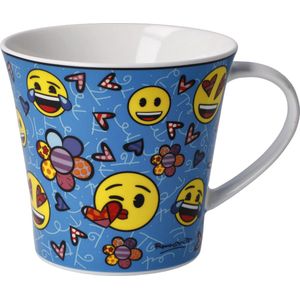 Goebel - Emoji by BRITTOs-sMok - Koffie/Thee Beker Always Happys-sPorselein - 350ml