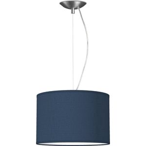 Home Sweet Home hanglamp Bling - verlichtingspendel Deluxe inclusief lampenkap - lampenkap 30/30/20cm - pendel lengte 100 cm - geschikt voor E27 LED lamp - donkerblauw