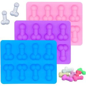 Siliconen IJsblokjesbakje - Creatieve vorm - 3 stuks - Geschikt voor ijs, chocolade en snoep