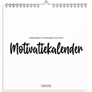 Fabrikten Verjaardagskalender Motivatie Quotes 21x21 cm Minimalistisch