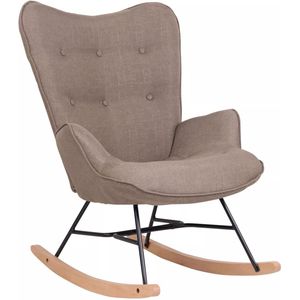 In And OutdoorMatch schommelstoel Camilla - taupe - Stoel - stoelen - 62 x 55 cm - 100% polyester - luxe stoel
