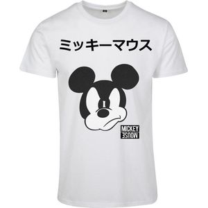 Merchcode Mickey Mouse - Mickey Japanese Heren T-shirt - M - Wit