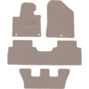 Beige velours vloermatten voor: Kia Sorento III 7-zits (2015-)