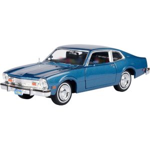 Ford Maverick (Blauw) (20 cm) 1/24 Motor Max {Modelauto - Schaalmodel - Miniatuurauto}