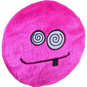 Frisbee Emoticon - Hondenspeelgoed - Pieper - 17cm – Roze