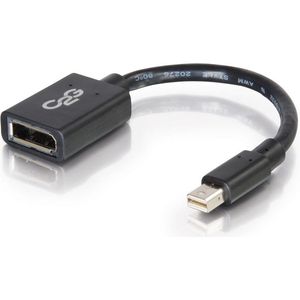 C2G Mini DisplayPort to DisplayPort Adapter Converter - DisplayPort kabel - Mini DisplayPort (M) naar DisplayPort (V) - 15 cm - zwart