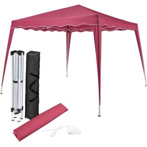 Inklapbare Partytent Vivara - 3 x 3m - Rood - Incl. Toebehoren