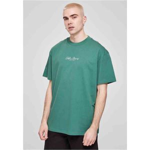 Urban Classics - Oversized Mid Embroidery Heren T-shirt - 5XL - Groen