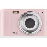 Digitale camera roze 128GB - 2.7K video vlog camera - 48MP - 8x zoom - LCD scherm - Anti-shake - M2 - Roze