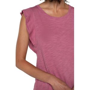 LIVERPOOL JEANS COMPANY Double Layer Flutter Sleeve Slub Knit To Wild Rose | Wild Rose