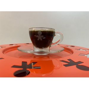 Alessi-Girotondo-Espressokop en schotels-4-Set Glas