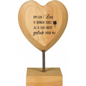Wooden Heart - Zus - Lint: Speciaal voor jou - Cadeauverpakking