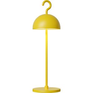 Sompex Tafellamp of hanglamp Hook | Led | Geel - indoor / outdoor / voor binnen en buiten met oplaadkabel USB  - 2700-3000k - kleur in warm of koel wit instelbaar - Design accu(tafel)lamp