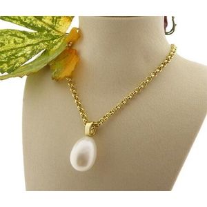Single pearl zoetwaterparel collier